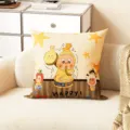 Coussin décoratif confortable avec illustration de dessin animé mignon pour canapé. - Petite Étoile Jaune