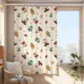 Cortina opaca de dibujos animados de Navidad gancho ventana aislamiento térmico dormitorio - [Cortina Simple] Ancho 180 x Alto 180cm con Anillos y Correas / Dibujos Navideños 06CL