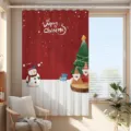 Rideau de fenêtre occultant de Noël dessin animé pour chambre thermique isolant doux. - Cartoon de Noël 09CL