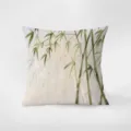 Funda de cojin con estampado de bambu estilo chino, ideal para sofa de sala y oficina. - Estampado de Doble Cara 35x35cm (Fundas Sin Relleno) / Estilo Bambú Tinta 1