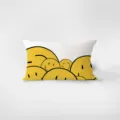 Cuscino rettangolare moderno cartone animato nordico, fodera velluto stampata faccine. - 30x50cm(Senza Anima) / Smile 4