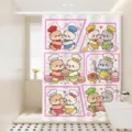 Waterproof shower curtain featuring cute cartoon bears baking design for bathroom decor. - Baking Toy 5