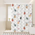 Cortina de ducha impermeable con bonito diseño de piña para decoración de baño moderno. - Fragancia Floral 07