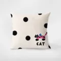 Cute black cat pattern square throw pillow case minimalist polka dot home sofa cushion cover - Cat 10