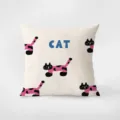 Cute cartoon cat pattern square pillow cover for living room sofa or comfortable office use. - Cat Style 5