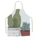Tablier de cuisine imprimé de cactus mignon pour la maison la cuisson le jardinage travail vêtement - 65x75cm Adulte / Temps Idyllique 4