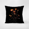 European retro black throw pillow with vintage floral painting design for sofa home decor. - Double-Sided Pattern 35X35cm (Pillowcase Without Insert) / Brilliant Bouquet 4