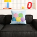 Fundas de cojin con estampado de frutas coloridas, funda de almohada suave para sofa. - Doble Cara 35x35cm (Funda Sin Relleno) / Manzana de Cuadros
