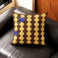Funda de cojín vintage americana con un patrón geométrico, cómoda y suave para el sofá. - Doble Cara 35x35cm (Funda Sin Relleno) / Diamante Ámbar
