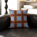 Mid-century Bauhaus style geometric pattern throw pillow cover, stylish couch decor detail. - Clever Square House