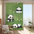 Dettaglio della tenda oscurante con simpatici panda dei cartoni animati per la cameretta. - Panda 05CL