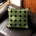 Cojín decorativo geométrico vintage americano, funda de cojín de sofá suave y cómoda. - Doble Cara 35x35cm (Funda Sin Relleno) / Verde Musgo
