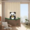 Tenda oscurante con stampa panda dei cartoni animati per camera da letto e cameretta. - Panda 08CL