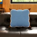 Funda de cojín geométrica retro, elegante tela suave y cómoda para el sofá y oficina. - 35x35cm (Solo Funda) / Patrón de Marco de Nube