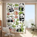 Tendina con stampa panda per cameretta bambini, elegante tenda oscurante per finestra casa. - Panda 11CL