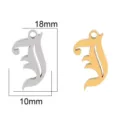 Stainless Steel Gothic Letter Pendant Gold Silver DIY Jewelry Accessory 18mm Size Variant - Letter J