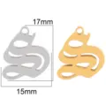 Stainless Steel Gothic Letter S Pendant 18K Gold Plated DIY Jewelry Accessory - S