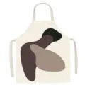 Nordic abstract art cotton linen apron for adults kitchen cooking painting stylish waist cloth - Matisse Art 05