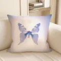 INS Stil Aquarell blaue Schmetterling Muster Kissen, weiches dekoratives Sofakissen. - Traumschmetterling 06