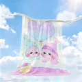 Manta de seda de hielo de dibujos animados, manta de siesta fresca y transpirable, lavable a máquina. - 100x120cm Manta de Bebé / Estilo XXRBS04