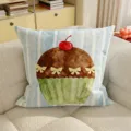 Coussin dessert dopamine joli cupcake aquarelle coussin de canapé bureau douillet - Tasse Cacao Cerise
