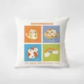 Coussin décoratif motif chat mignon design simple moderne housse canapé tissu doux - Temps Agréable