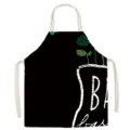 Kitchen apron with plant potted print, waterproof fabric, ideal for cooking and cafe use. - 65x75cm Adult Thickened Cotton Linen / Pop Fruit 4