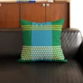 Prasino karo diakosmitiko maxilari gia kanape, malaki theiki maxilarothiki gia to saloni. - 35x35cm Μαξιλαροθήκη Μόνο (Χωρίς Πυρήνα) / Πολύχρωμη Κουκκίδα