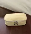 Gelbe Kosmetiktasche für Damen, große Kapazität tragbare Reise Make-up Aufbewahrung mit Reißverschluss. - Rechteck / Gelb