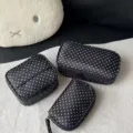 Klassische schwarze Kosmetiktasche mit Punkten, grosses Set fur Reise und Make-up Organisation. - Klassisches Schwarz - Polka Dot 3-Teiliges Set