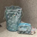 Αδιάβροχο PVC διαφανές σετ τσάντας καλλυντικών κάδου με χαριτωμένο σχέδιο μονόκερου ουράνιο τόξο. - Σετ Τσάντα Μονόκερος / Μονόκερος