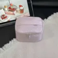Rosa Punkt Kosmetiktasche Reise tragbare Make-up Aufbewahrung süße Kulturtasche - Quadratische Kosmetiktasche / Rosa