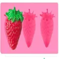 Cute strawberry silicone mold DIY chocolate candy phone case decoration craft baking tool kit - Strawberry Style (50-3556-A) / Pink