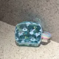 Clear PVC cosmetic bag with cute unicorn and rainbow print, portable travel toiletry pouch. - Unicorn - Small