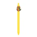 Bolígrafo gel amarillo retráctil con gato y pez simpáticos para escritura estudiantil y oficina. - Gato Pez (Bolígrafo Amarillo)