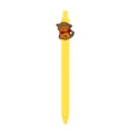 Lápiz de gel retráctil amarillo lindo con diseño de gato vaquero para la oficina y escuela. - Gato Sombrero Vaquero (Bolígrafo Amarillo)
