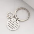 Stainless Steel Mustard Seed Keychain Faith Quote Engraved Metal Key Ring Accessory - Key Ring Style