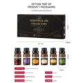 YINSHO Essential Oil Set 6x10ml Aromatherapy Gift Box for Ultrasonic Diffusers Home Scent - Aromatherapy Gift Set (6 Pieces)