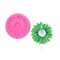 Daisy silicone mold for fondant cake DIY sunflower chocolate lollipop baking decoration - Small Daisy 50-2443 / Pink