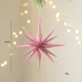 Rosa Glitzer Stern Weihnachtsbaum Anhänger 15cm Hängende Weihnachtsdeko Party Requisite. - Großes Rosa