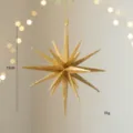 Champagner gold Glitzer Stern Weihnachtsbaum Anhänger 15cm glänzende Deko Weihnachtsdeko - Groß Gold