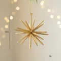 Champagner Gold Glitzer Sternburst Weihnachtsbaum Anhänger 10cm Deko Hängender Stern - Kleines Gold