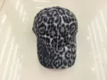 Chic black and silver leopard print baseball cap for women, trendy Korean style sun hat. - M (56-58cm) / Black and Silver Leopard Print (D)