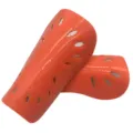 Orange soccer shin guards for adult and kids, breathable football protective gear for training. - Adult / 001 Basic Style / Orange