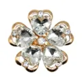 Rhinestone flower clog shoe charm, DIY metal heart crystal shoe decoration buckle accessory. - Five-Petal Rhinestone Flower