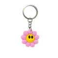 Llavero de flor de dibujos animados lindo margarita rosa colgante de bolso llavero - 005-04 Llavero