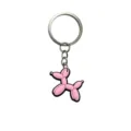 Llavero Perro Globo Rosa Bonito PVC Goma Suave Bolso Colgante Llave Coche Accesorio - Perro de Globo Rosa