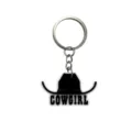 Llavero de sombrero de vaquero de goma suave PVC dije de bolso estilo occidental top - Sombrero de Cowgirl
