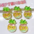 Cute resin pineapple charms DIY accessories for phone case shoe flower crafts decor. - Pineapple