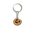 Lindo llavero de pretzel de goma blanda PVC anillo de llave elegante colgante de bolsa - Nudo de pan
